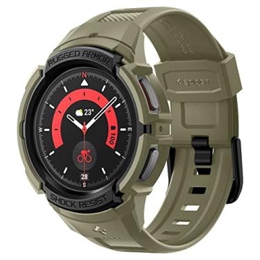 Imagem de Spigen Rugged Armor Pro compatível com Samsung Galaxy Watch 5 Pro Capa com Banda 45mm (2022) - Vintage cáqui
