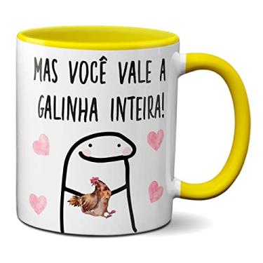 Imagem de Caneca Tem Amizade Que Vale A Pena Você Vale Galinha Inteira (Amarela)