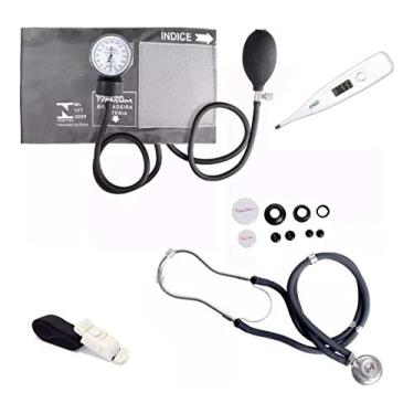 Imagem de Aparelho De Medir Pressão + Estetoscópio + Termômetro + Garrote (Grafite)