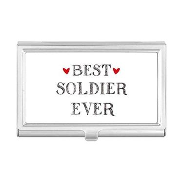 Imagem de Best Soldier Ever Citação Profissional Porta-cartões Carteira de bolso