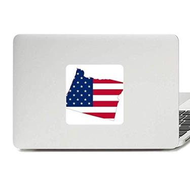 Imagem de Oregon USA Mapa Estrelas Listras Bandeira Decalque Vinil Paster Laptop Adesivo Decoração PC