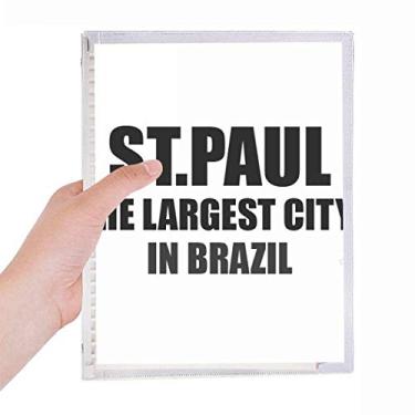 Imagem de Caderno de folhas soltas para diário de papelaria recarregável ST.Paul, a maior cidade do Brasil