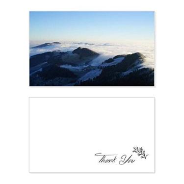 Imagem de Mountain Sky Clouds Fog Nature Town Cartão de agradecimento aniversário aniversário comemoração casamento agradecimento