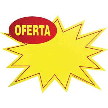 Imagem de Cartaz Para Marcacao Splash Oferta Gd 276x200mm.Amarelo , Pacote com 10 Grespan, Multicor