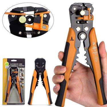 Imagem de Alicate Lorben Decapador Crimpador Corta Fios e Cabos 8 Polegadas 5 em 1 Automático Profissional