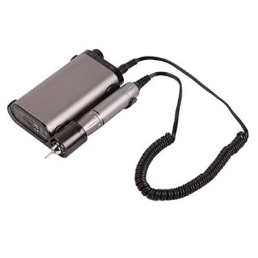 Imagem de Máquina de Polimento de Unhas, Poderosa Tela de LED Recarregável 4000mAh Velocidade Ajustável Máquina de Perfuração de Unhas para Salão de Beleza (Cinza)