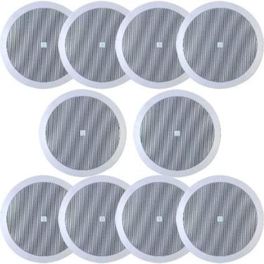 Imagem de Kit 10 Arandelas JBL 6FR2R Redonda Branca - 25 Watts RMS