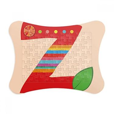 Imagem de Z alfabeto laranja fruta linda moldura de quebra-cabeça decoração de quadro enfeite de quebra-cabeça