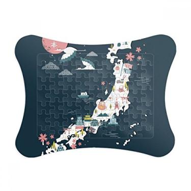 Imagem de Moldura de quebra-cabeça tradicional japonesa com mapa especial local para decoração de imagem