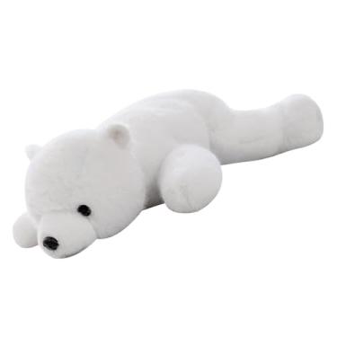 Imagem de HONMEET Boneco Urso Polar Almofada De Cenoura Almofada Macia Do Encosto Do Assento Brinquedo Animal Ártico Urso De Lembranças De Urso Falso Pelúcia Curta Branco 28c Ampla Almofada Traseira