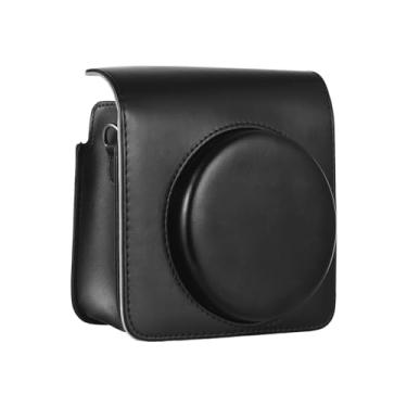 Imagem de CIADAZ Estojo de armazenamento instantâneo para câmera Bolsa de couro PU Fivela magnética com alça de ombro Compatível com Fujifilm Instax Square SQ40/SQ1