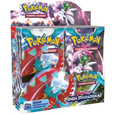 Imagem de Box 36 Booster Cards Pokémon Escarlate e Violeta Fenda Paradoxal Copag