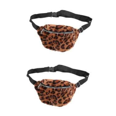 Imagem de Happyyami Shoulder Bag 2 Unidades Bolsa De Ombro Saco De Peito Inclinado Pele Senhorita Estampa De Leopardo Sholder Bag