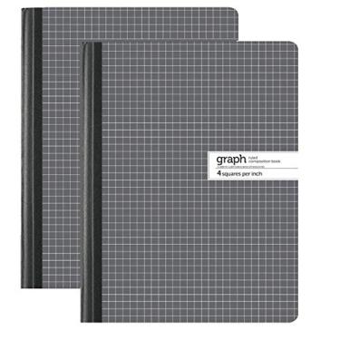 Imagem de 1 livro de composição gráfico InTheOffice, 9,75" x 7,5" caderno de papel gráfico, 100 folhas "2 pacotes"