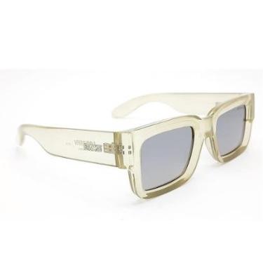 Imagem de Óculos Solar Evoke Lodown H03s  Translúcido Lente Prata Espelhada-Unissex