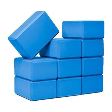 Imagem de Kit 10x Bloco Tijolo de Yoga e Pilates | EVA Alta Densidade 500g | Bloquinho Funcional RPG Fitness Fisioterapia Suporte Alinhamento