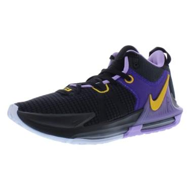 Imagem de Nike T nis de basquete masculino Lebron Witness 7, Preto/University ouro-lil s, 9