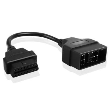Imagem de EEEkit Adaptador OBD1 para OBD2, cabo conversor OBD1 de 22 pinos para OBD2 de 16 pinos, ferramenta de scanner de diagnóstico, cabo adaptador OBDll com dois conectores, para soquetes Toyota de 22 pinos