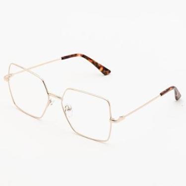 Imagem de Armação Óculos De Grau Quadrada Feminina Metal- Eloá / Óculos Sunrise-Feminino