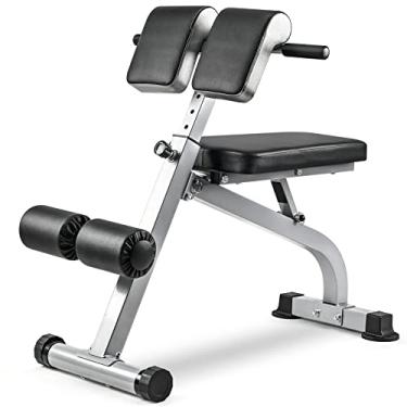 Imagem de Banco de hiperextensão para cadeira romana, máquina de banco de extensão dobrável para glúteos, isquiotibiais e parte inferior das costas, multifuncional ajustável em casa, equipamento de ginástica