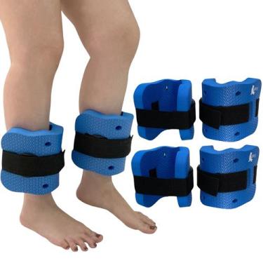Imagem de Kit 2 Caneleiras Para Hidroginástica em EVA DF4032-AZ 3 a 4kg Azul Daf
