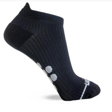 Imagem de Meia Rikam Performance Invisível Compressão Fio Emana Masculina Preta