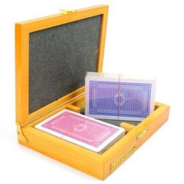 Imagem de Estojo de madeira para jogos de cartas de baralho completo - Botticell