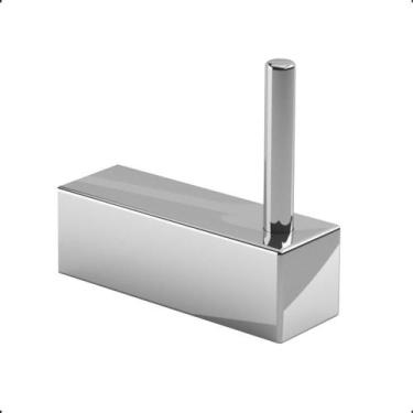 Imagem de Cabide Suporte Quadrado Modelo Troia Prata Alto Brilho  - Grego Metal