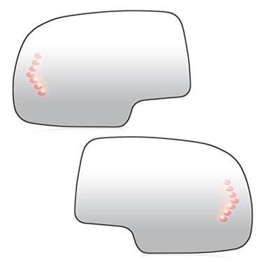 Imagem de Espelho de vidro aquecido com vista lateral do motorista e do passageiro serve para Chevy Silverado Suburban Tahoe 2003-2006, GMC Sierra Yukon 2007 Classic