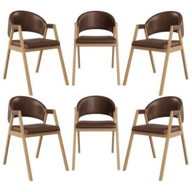 Imagem de Kit 6 Cadeiras Mesa Jantar Suellen Versátil Reforçada material sintéti