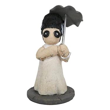 Imagem de Ebros Dia dos Mortos Pinheadz Monstro com Pontos Voodoo Estatueta de Halloween Fantasia Seres Míticos Apocalipse Ícone de Terror (Sra. Frankenstein A Noiva Carregando Guarda-Chuva)