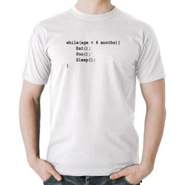 Imagem de Camiseta Algodão Eat Poo Sleep Código - Foca na Moda, Branco, M