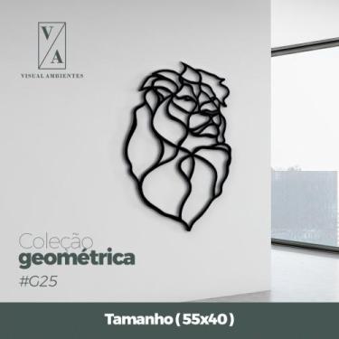 Imagem de Quadro Leão Geométrico G25 - Visual Ambiente 