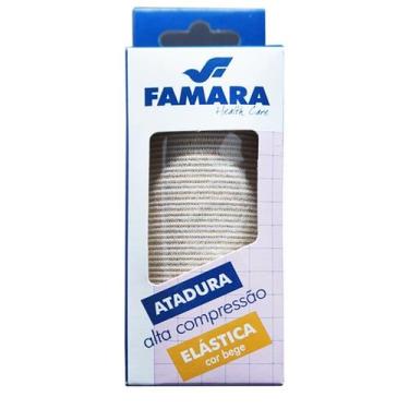 Imagem de Atadura Elástica Alta Compressão 10x130 Bege Famara