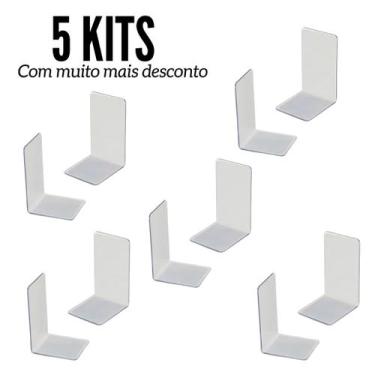 Imagem de Par de Bibliocanto Cristal ou Preto Brilhante Suporte Apoio Livro Apar