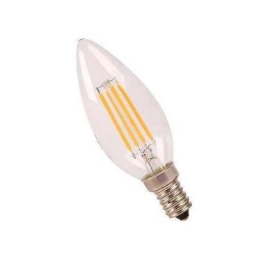 Imagem de Lâmpada Filamento Led Vela 3w E14 Branco Morno 2700k Bivolt - OUROLUX