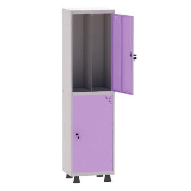 Imagem de Armário Guarda Volume Locker Roupeiro Insalubre 1 Vãos 02 Portas GRP50
