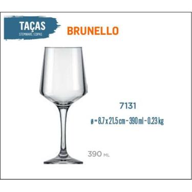Imagem de 06 Taças Brunello 390ml - Vinho Tinto Rosé Branco Água - Nadir Figueir