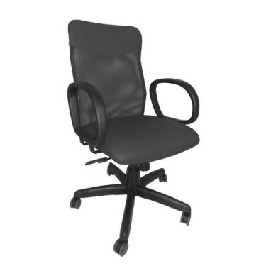 Imagem de Cadeira Diretor Extra Giratória Tela Mesh Reclinável Com Regulagem de 