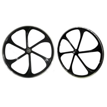 Imagem de CDHPOWER Roda Mag de alumínio de 66 cm 100 * 135 mm/preto/conjunto de rodas de bicicleta/aro de bicicleta - 66cc/80CC Bicicleta motorizada a gás 2 tempos