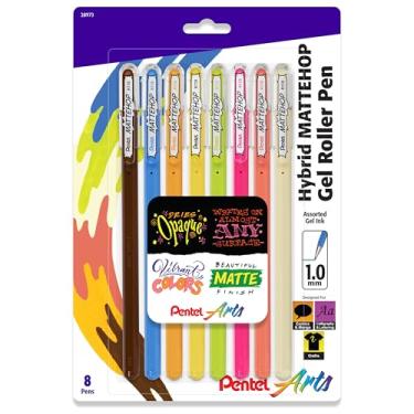 Imagem de Pentel Caneta de gel Arts Mattehop, (1,0 mm), linha negrita, 8 cores sortidas (K110VBP8M1)