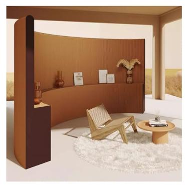 Imagem de Biombos e Divisórias Tela Divisória Dobrável Moderna, Divisória De Parede De Papel Portátil Para Separação De Ambientes, Para Sala De Estar, Quarto, Escritório E Decoração De Fundo, Com Prateleira De