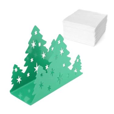 Imagem de Porta-guardanapos, árvore de Natal, Dispensador de Tecido, Bancada, Toalha de, Armazenamento para Casa, Restaurante (Verde)