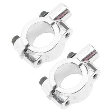 Imagem de Montagens de Espelho para Guidão de Motocicleta, 2 Peças 22mm, Adaptador de Braçadeira para Suporte de Espelho Retrovisor para Atvs, Scooters e Bicicletas Personalizadas (Prata
