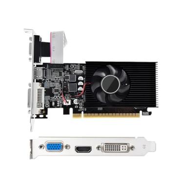 Imagem de Wokyo Placa gráfica GT730 4G para desktop, DDR3 128bit 700MHz placa gráfica de computador com interface HDMI VGA DVI e ventilador único