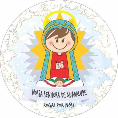 Imagem de Painel de Lona Redondo Santinhos Católicos Nossa Senhora de Guadalupe 