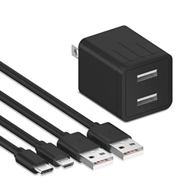 Imagem de TONIWA Carregador Rápido De 10 W, Cabos Usb Tipo C E Micro Usb Extra Longos De 10 Pés Compatíveis Com Kindle Fire Hd 7, 8, 10 Kids/Kids Pro/Plus, Fire Max 11-13ª Geração, Paperwhite 11ª Geração, E-R