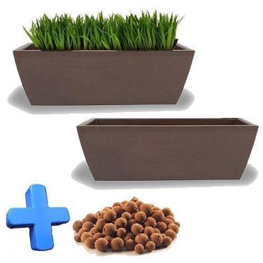 Imagem de Vaso Polietileno Jardineira Decorativo - TUTTY GARDEN, Marrom