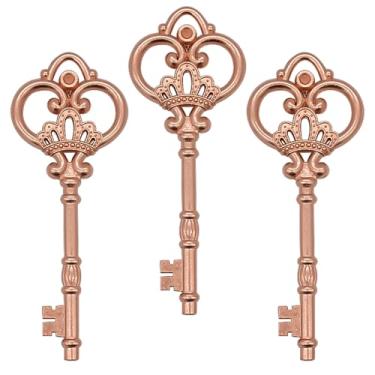 Imagem de Aokbean 20 peças de pingentes grandes de chaves de esqueleto antigas de 8,3 cm em estilo vintage faça você mesmo para fazer joias para lembrancinhas de aniversário e festa de casamento, Large, Metal,