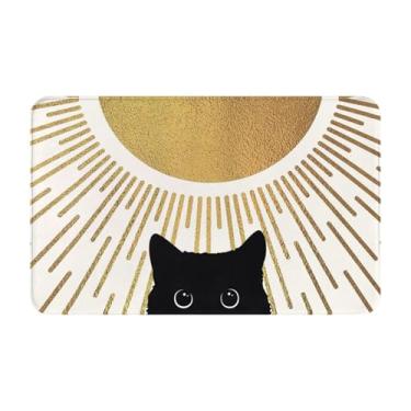 Imagem de PPZCXWP Tapete de banho de flanela - Tapete de banheiro antiderrapante de secagem rápida com estampas elegantes, tapete absorvente ecológico para chuveiro, à beira da piscina (designs vibrantes, 50 x